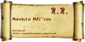Mandula Mózes névjegykártya